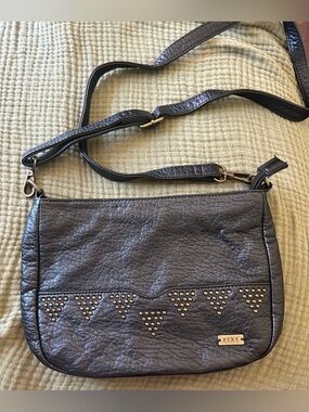Roxy Black Crossbody with brass Stud Accents